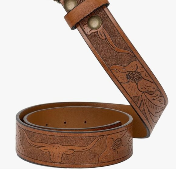 Western Cowboy Leather Belt main image 7